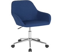 Flash Furniture DS-8012LB-BLU-F-GG Home and Office Mid-Back Chair in Blue Fabric