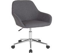Flash Furniture DS-8012LB-DGY-F-GG Home and Office Mid-Back Chair in Dark Gray Fabric