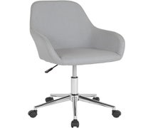 Flash Furniture DS-8012LB-LTG-F-GG Home and Office Mid-Back Chair in Light Gray Fabric