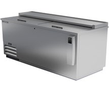 Beverage-Air DW64 Horizontal Deepwell Bottle Cooler, 65"W, Two Stainless Steel Sliding Lids, Stainless Steel