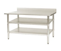 Eagle Group 3060SADJUS18/3 Work Table Undershelf, 60"W x 30"D, 18/304 stainless steel