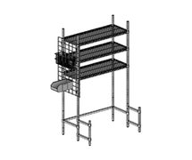 Eagle Group TSSP1436Z Sandwich Prep Station, 36"W x 26-1/2"D x 74"H, (3) 14"D wire overshelves