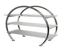 Eastern Tabletop 1755G Lg. Circular Tabletop Stand-Glass Shelves