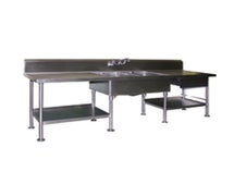 Eagle Group SMPT3096 Spec-Master Marine Prep Table, 96"W x 30"D, 14/304 stainless steel top with box marine edge