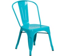 Flash Furniture ET-3534-CB-GG Crystal Blue Metal Indoor-Outdoor Stackable Chair