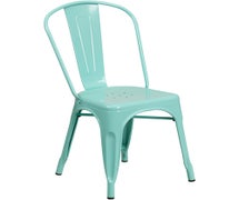 Flash Furniture ET-3534-MINT-GG Mint Green Metal Indoor-Outdoor Stackable Chair