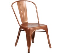 Flash Furniture ET-3534-POC-GG Copper Metal Indoor-Outdoor Stackable Chair