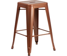 Flash Furniture ET-BT3503-30-POC-GG 30'' High Backless Copper Indoor-Outdoor Barstool
