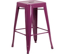 Flash Furniture ET-BT3503-30-PUR-GG 30'' High Backless Purple Indoor-Outdoor Barstool