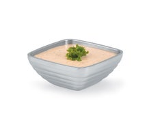 Vollrath 47619 Insulated Serving Bowl - Level Design, Beehive Texture, Square - 3/4 Qt. Capacity
