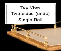 Forbes 6020 Gallery Rails, 2-Sided (Ends) Single Rail