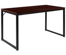 Flash Furniture GC-GF156-12-MHG-GG Commercial Grade Industrial Style Office Desk - 47" Length (Mahogany)