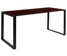 Flash Furniture GC-GF156-14-MHG-GG Commercial Grade Industrial Style Office Desk - 55" Length (Mahogany)