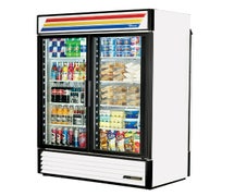 True GDM-49RL-LD Rear Load Refrigerated Merchandiser - Two Glass Door, 49 Cu. Ft.