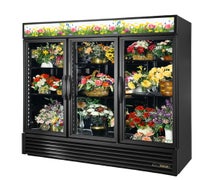  True GDM-72FC-LD - Floral Merchandiser - Three Sections, Black