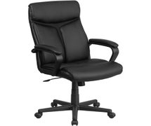 Flash Furniture GO-2196-1-GG High Back Black Faux Leather Executive Swivel Office Chair