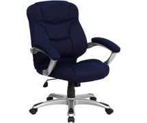 High Back Navy Blue Microfiber Contemporary Executive Swivel Office Chair