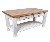 John Boos GRZ6036-CB Grazzi Kitchen Island 60X28X2-1/4, Caribbean Blue