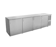 Glastender BB108 Refrigerated Back Bar Cabinet, Four Section, 108"W