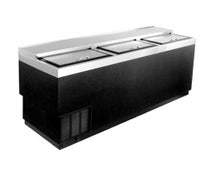 Glastender ST72-B Flat Top Bottle Cooler, Deep Well, 72"W X 24"D