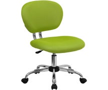 Flash Furniture H-2376-F-GN-GG Mid-Back Apple Green Mesh Padded Swivel Task Office Chair with Chrome Base