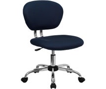 Flash Furniture H-2376-F-NAVY-GG Mid-Back Navy Mesh Padded Swivel Task Office Chair with Chrome Base