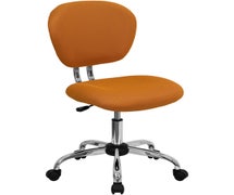 Flash Furniture H-2376-F-ORG-GG Mid-Back Orange Mesh Padded Swivel Task Office Chair with Chrome Base
