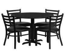 Flash Furniture HDBF1029-GG - 36'' round table with four (4)  ladder back metal chairs set