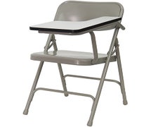 Premium Steel Folding Chair with Tablet Arm, Left Handed