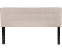 Flash Furniture Bedford Tufted Upholstered Full Size Headboard in Beige Fabric