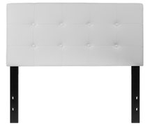 Flash Furniture Lennox Tufted Upholstered Twin Size Headboard in White Vinyl