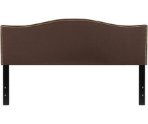 Flash Furniture Lexington Upholstered Queen Size Headboard in Dark Brown Fabric
