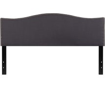 Flash Furniture Lexington Upholstered Queen Size Headboard in Dark Gray Fabric