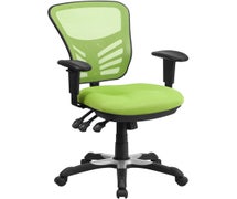 Flash Furniture HL-0001-GN-GG Mid-Back Green Mesh Multifunction Executive Swivel Ergonomic Office Chair with Adjustable Arms