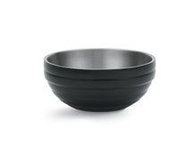 Colored Insulated Serving Bowl, Round, 3-3/8 Qt., Black Black