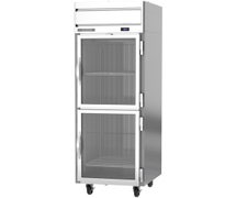 Beverage-Air HR1HC-1HG Top Mount Refrigerator, 2 Half Glass Swing Doors, 26"W, 22.3 Cu. Ft.