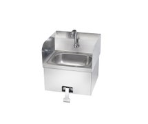 Krowne Metal HS-41 16" Wide Hand Sink with Knee Pedal Valve and Side Splashes 
