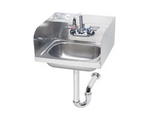 Krowne Metal HS-5 16" Wide Hand Sink with Side Splashes, Faucet, and P-Trap
