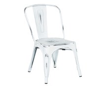 Florida Seating Industrial Side Chair, Bronze or White Finish