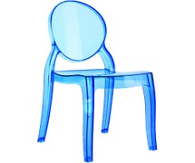Compamia ISP051-TBLU Baby Elizabeth Kids Chair Transparent Blue