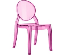 Compamia ISP051-TPNK Baby Elizabeth Kids Chair Transparent Pink