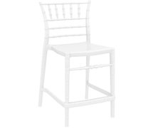 Compamia ISP084-GWHI Chiavari Polycarbonate Counter Stool Glossy White