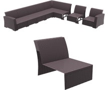 Compamia ISP837-BR Monaco Sectional Extension Part Brown with Cushion