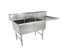 John Boos 2B184-1D18R B Series Sink, 2-Compartment, 58"W X 23-1/2"D