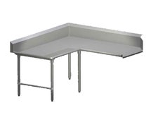 John Boos CDT6-K6048GBK Clean Korner Dish Table, Corner Design, 48" X 60", Left