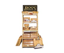 John Boos DRACKB6 Cutting Board Display Rack, 27" W X 27" L X 72" H, Maple