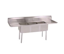 John Boos E3S8-18-14T18 E-Series Compartment Sink, (3) 18"W X 18" Front-To-Back X 14" Deep Compartments, (2) 18" Drainboards