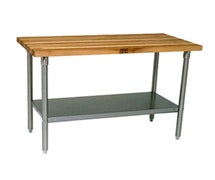 John Boos HNS10 Work Table, Wood Top, 60"W X 30"D