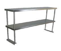 John Boos OS-ED-1248 Stainless Steel Double Overshelf for Work Tables, 12"x48"