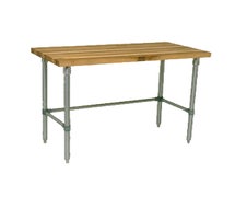 John Boos TNB17 Work Table, Wood Top, 96"W X 36"D